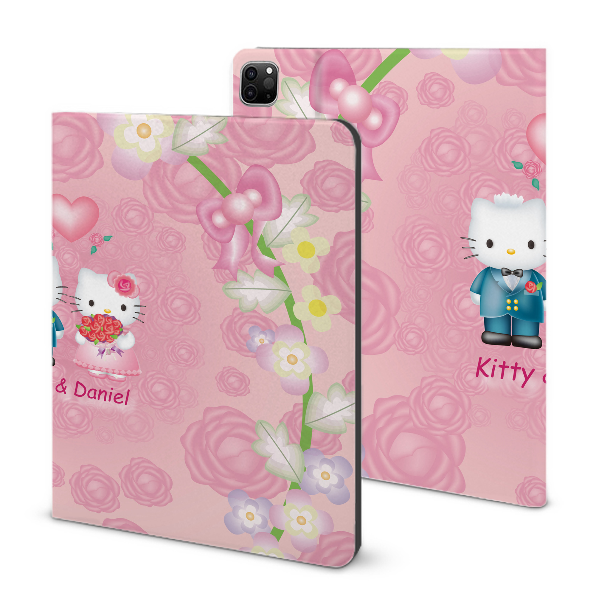 （画像用） Hello Kitty ハローキティ IPad ケース ブック型 PUレザー TPU 耐衝撃 軽量 薄型 ペン収納なし 全面保護 IPad 各モデル対応